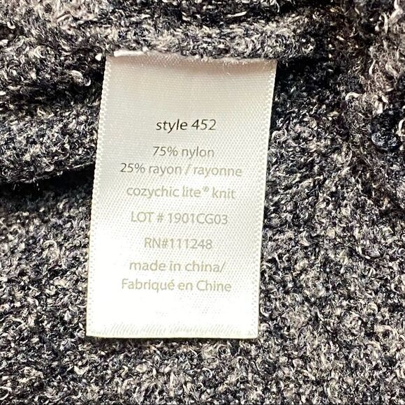 Barefoot Dreams charcoal cozy chic lite circle cardigan size XS - Picture 12 of 15